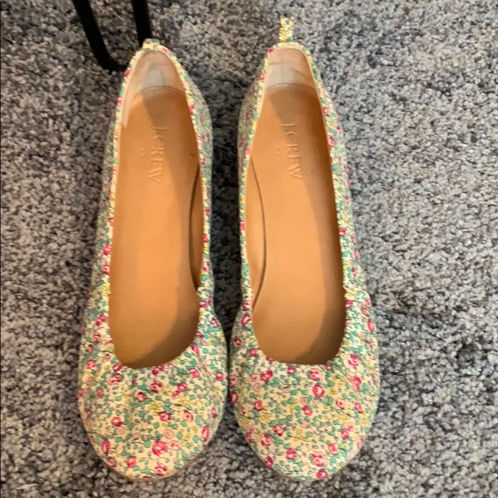 J. Crew outlet floral flats